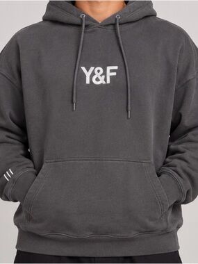 Young & Free Y&F Charcoal Gray Hoodie Sweatshirt Men’s Size L